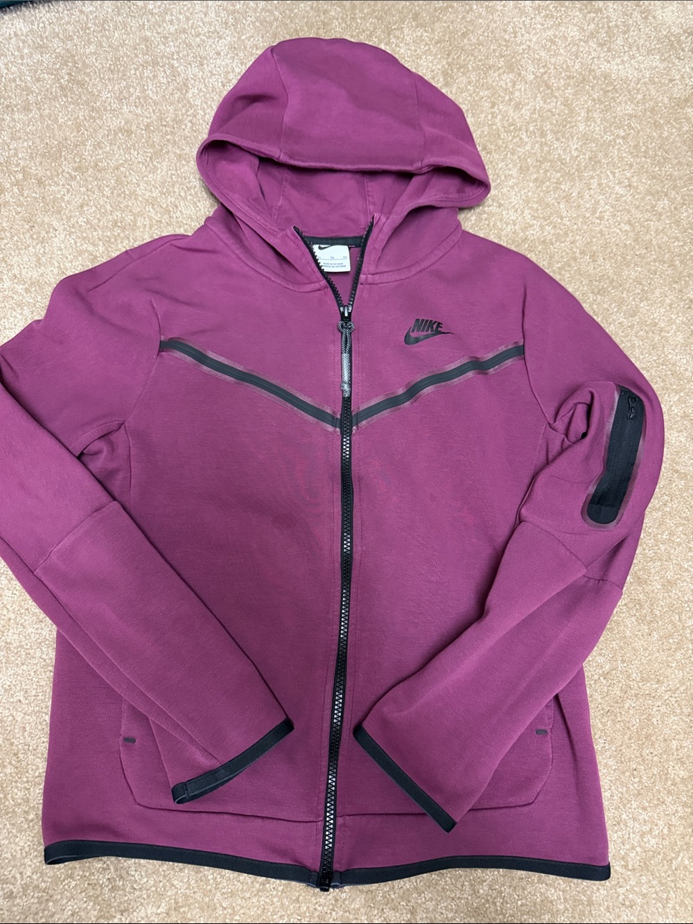 Nike Tech Full-Zip Hooded Jacket with Black Trim